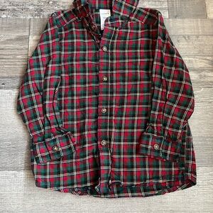 Carter's Red and Green Plaid Button Down Shirt